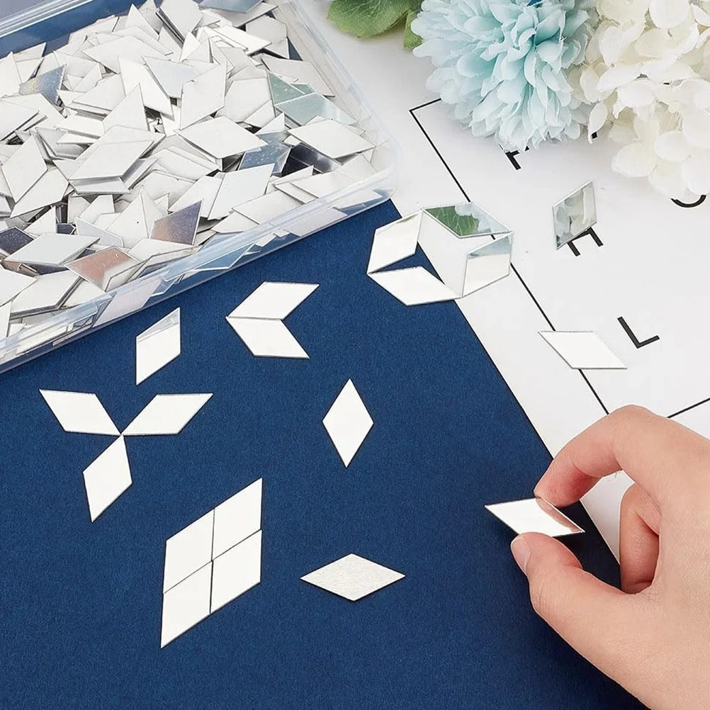 

100 Pcs Mirror Decorative Stickers Acrylic Wall Stickers Removable Decals DIY Craft Bedroom Living Room Wall Art