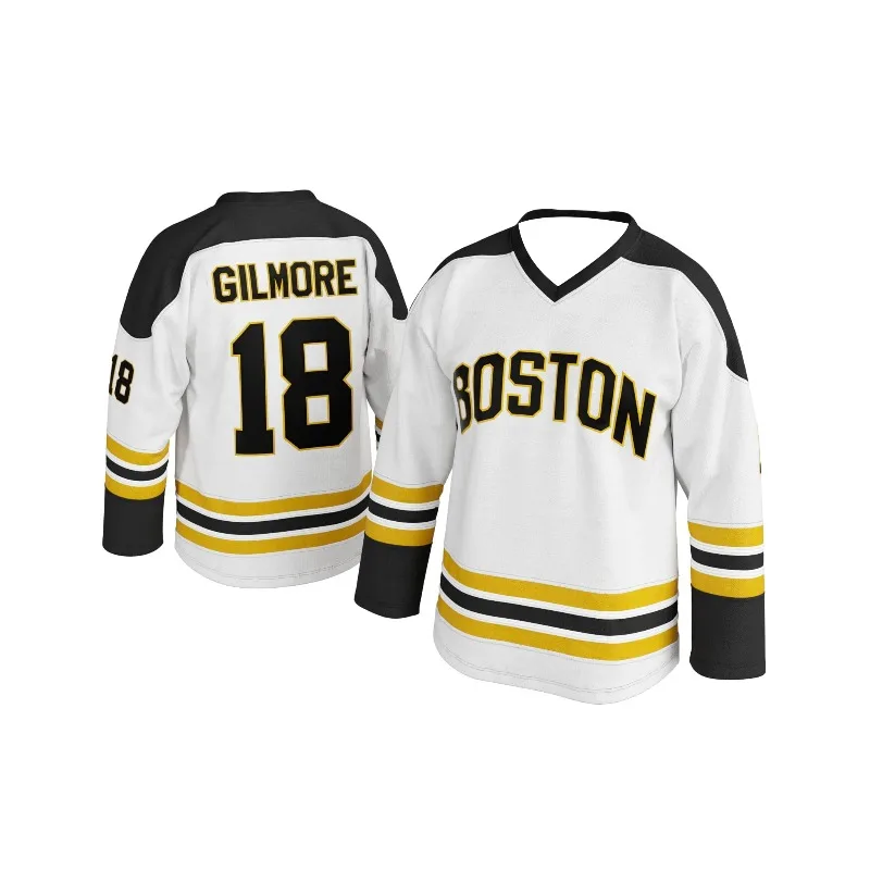 Hockey Jersey - White with Black/Gold Accents 