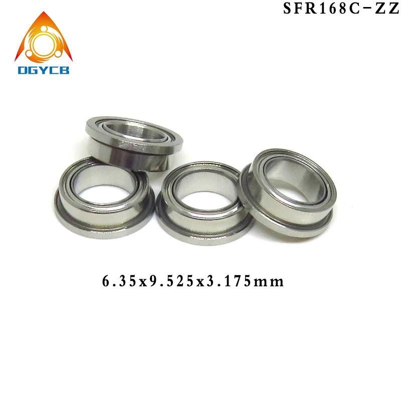 

1pcs 6.35x9.525x3.175 SFR168 ZZ ABEC7 Ceramic Ball Flange Bearing FR168 SFR168C ZZ Hybrid Ceramic Flanged Bearing