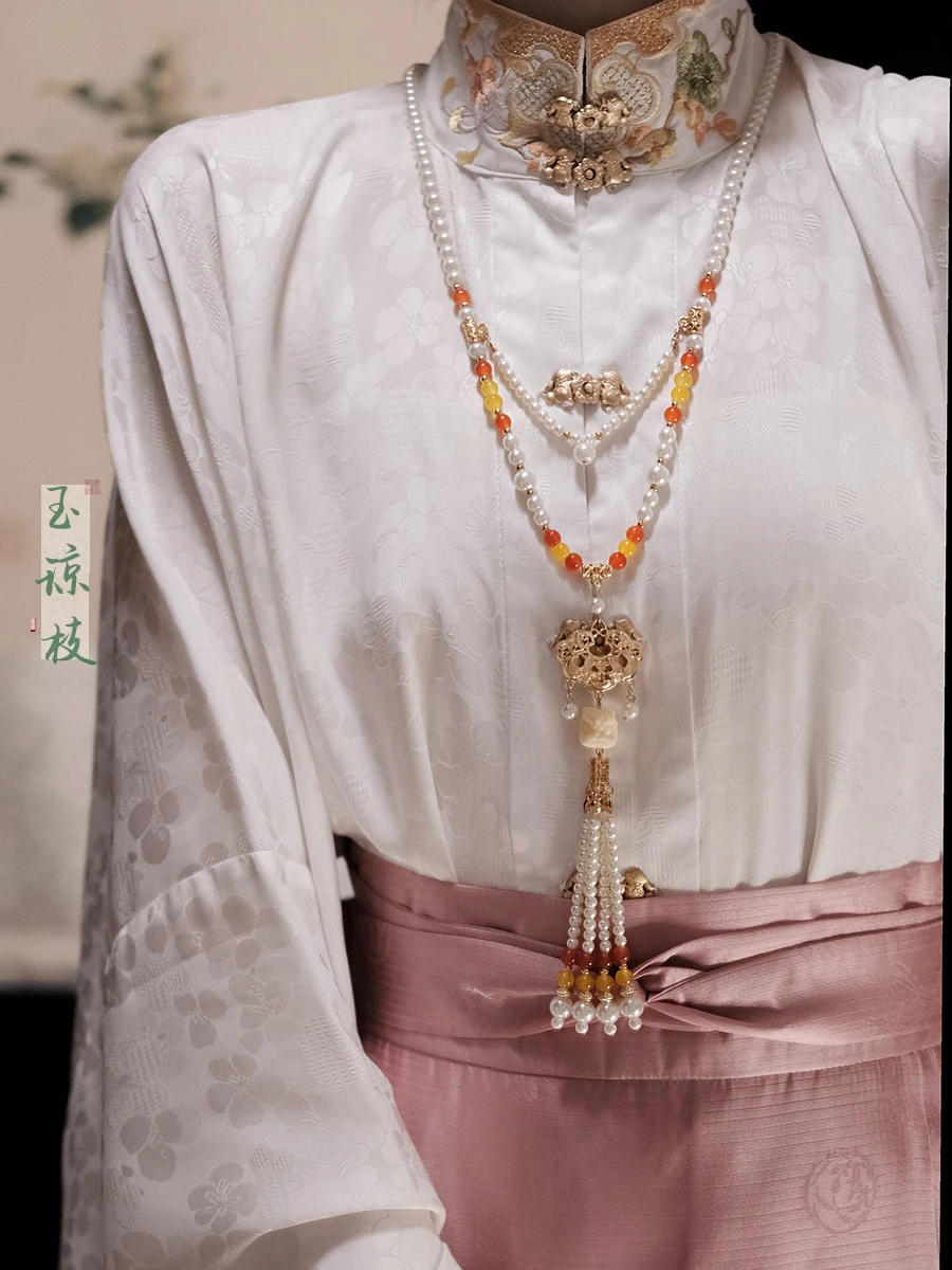 

Fringed beaded necklace New Chinese Hanfu Accessories