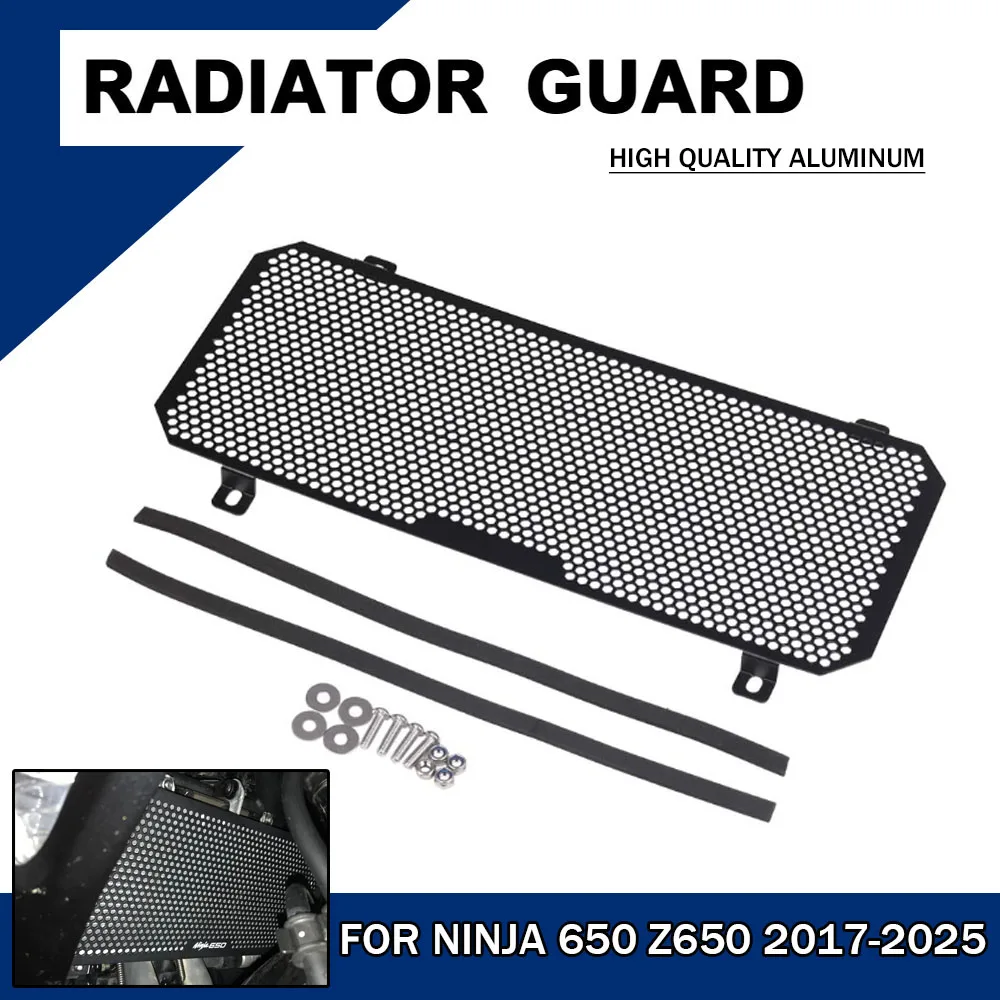 

Motorcycle Radiator Guard For Kawasaki Z650 For Ninja 650 2017-2025 Cooler Grille Protector Cover For Z650RS 2021 2022 2023 2024