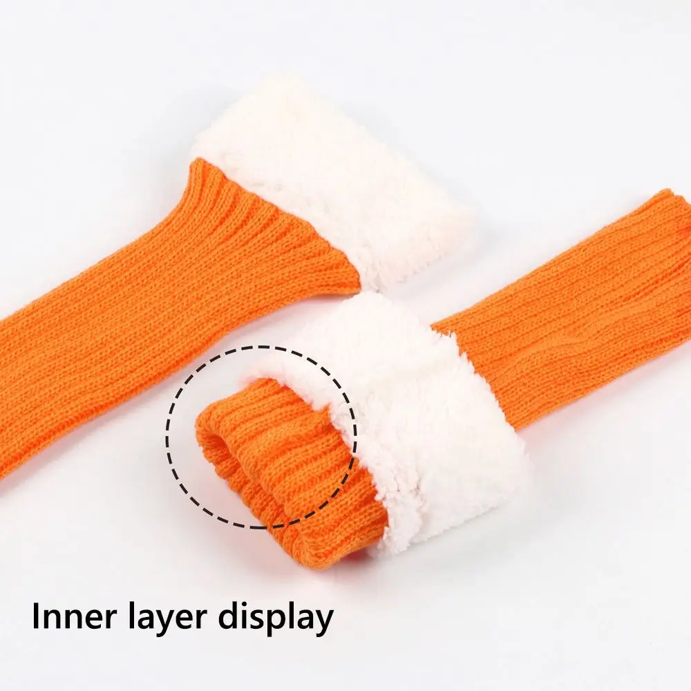 Impreza Sportowa Joga Lata 80. Lata 90. Ocieplacze na nogi Y2K Kostium na Halloween Neonowe prążkowane nakładki na nogi Harajuku Ciepły pluszowy kołnierz Dzianinowe długie skarpety