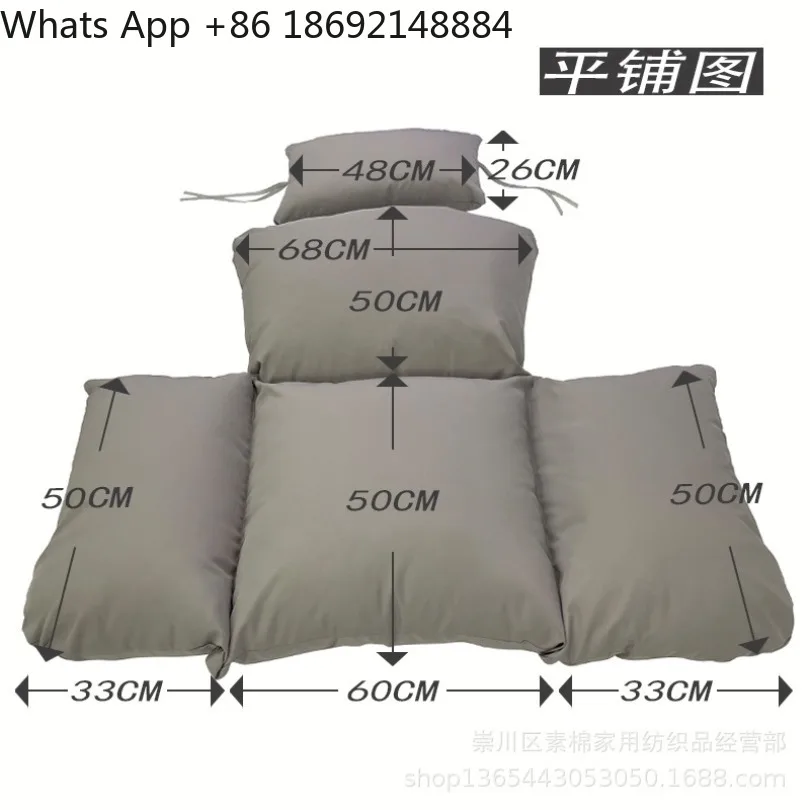 Removable and washable waterproof hanging basket pad, outdoor bird's nest swing chair universal seat cushion