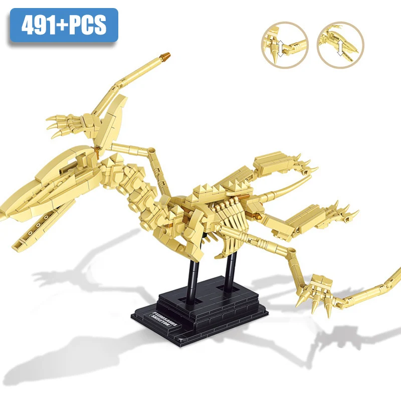 Jurassic Dinosaur World Park T-rex Triceratops Skeleton Building Blocks Indominus Rex Dino Fossil Bricks Toys Gift For Children