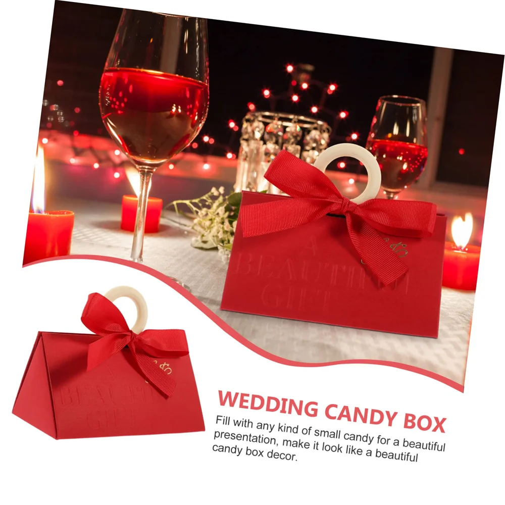 Luxury Triangle Wedding Candies Box Sanck Favor Gift Bags Wedding Birthday Movie Party Tableware Party Supplies Christmas Decor