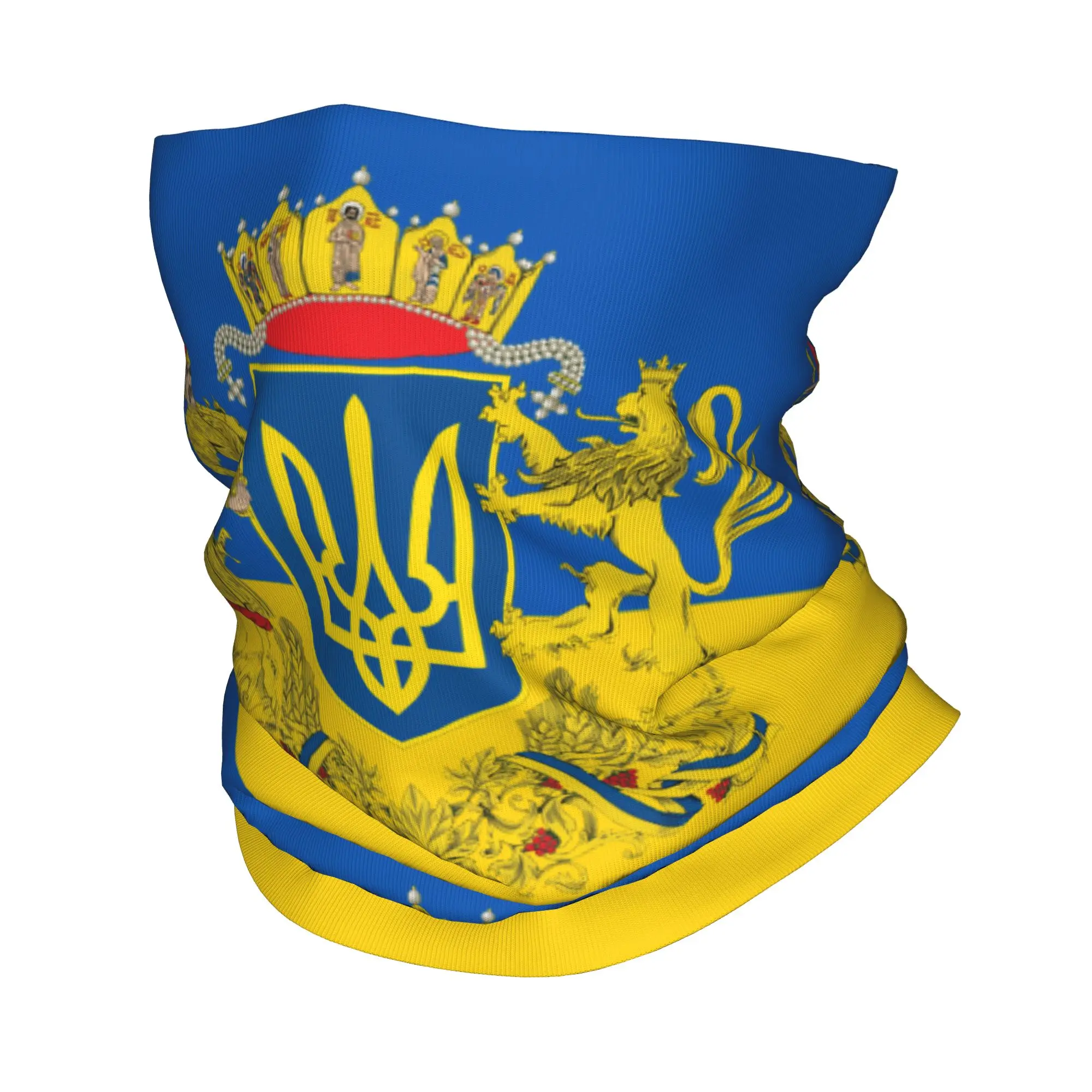 

Custom Flag of Ukraine Bandana Neck Warmer Women Men Winter Ski Hiking Scarf Gaiter Face Cover