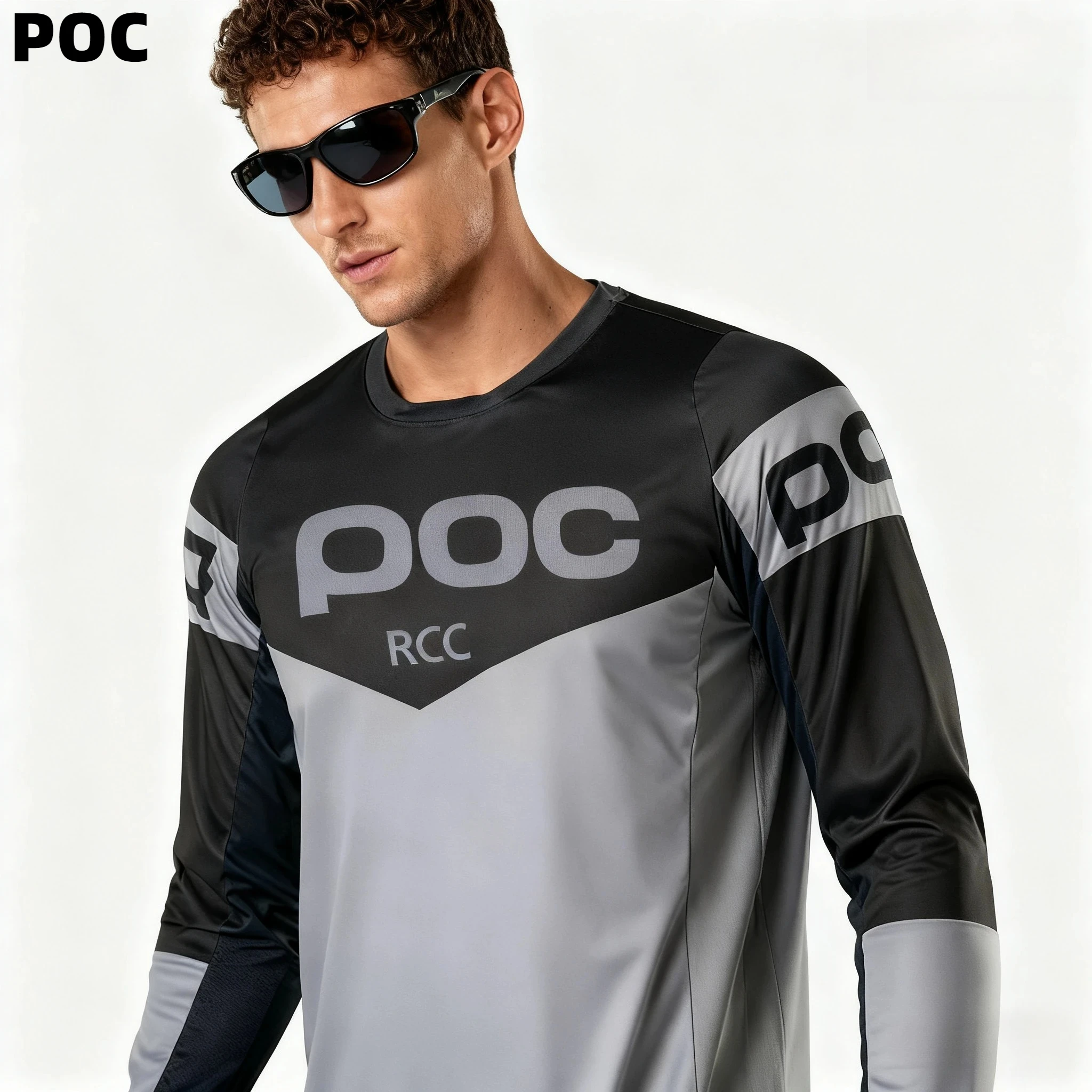 

POC RCC костюм для езды на велосипеде по бездорожью с длинными рукавами, быстросохнущая футболка, впитывающее пот для горного велосипеда, уличное велосипедное снаряжение