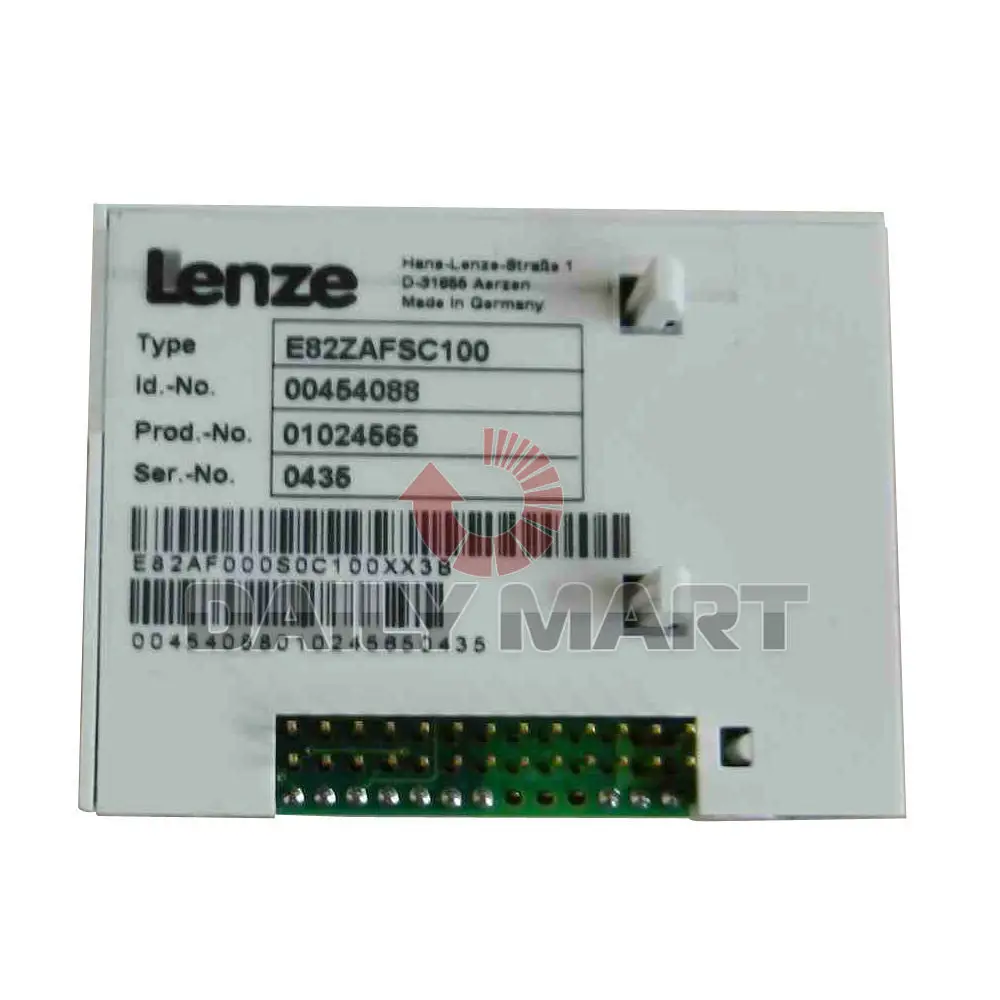 

Lenze E82ZAFSC100 INVERTER SERIES 8200 VECTOR ACCESSORIES STANDARD I/O PT NEW