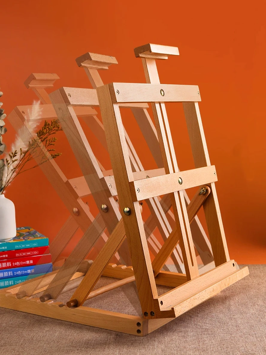 Foldable Desktop Easel Board Tabletop Wooden Painting Sketch Easel Display Studio Students & Adults Art Drawing Set