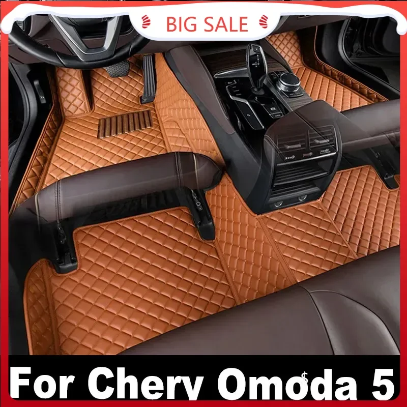 Luxury Car Floor Mats For Chirey Chery Omoda 5 C5 Fownix FX 2022 2023 2024 Waterproof Pads Car Carpet Floor Mats Car Accessories