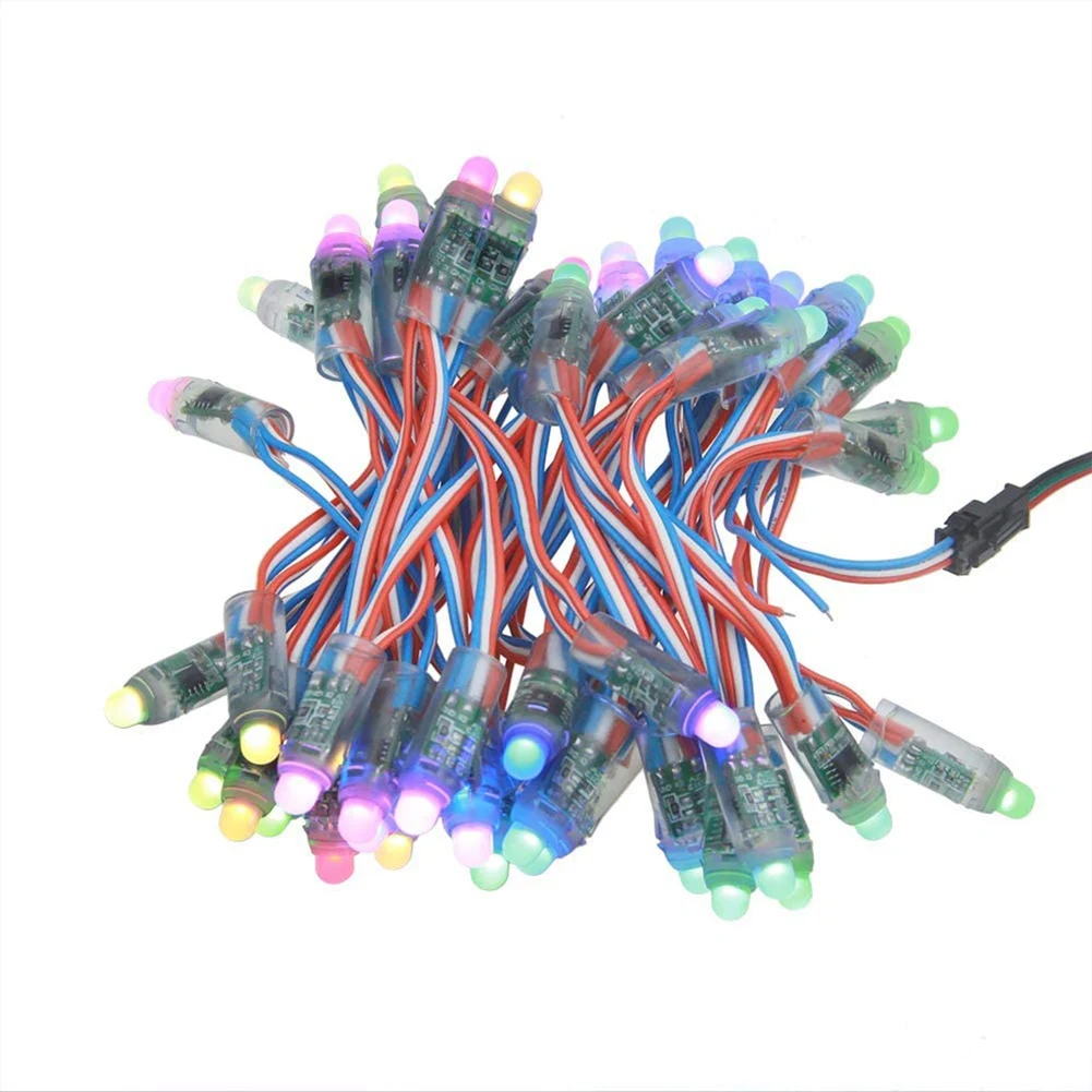 

50Pcs WS2811 RGB LED Pixels Light Individually Addressable 12mm Diffused Digital Full Color LED Pixel Module Light DC12V