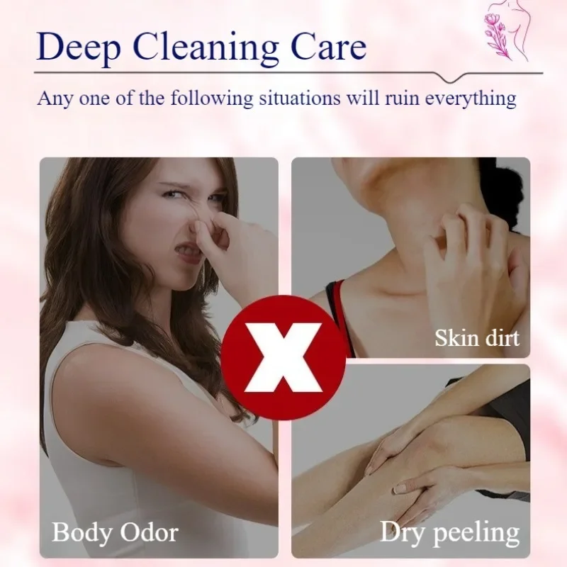 Olio doccia idratante fresco da giardino Detergente corpo bilanciato al PH schiarente nutriente per l'illuminazione della pelle