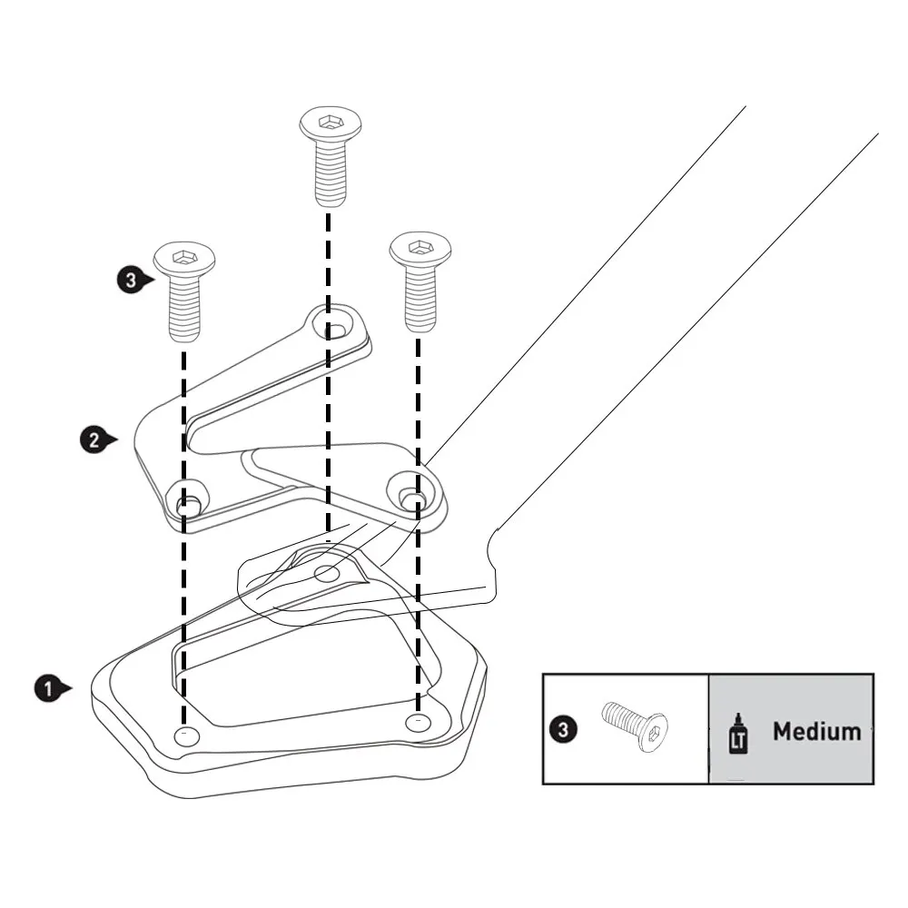 2023 สําหรับKTM 890DUKE 890 Duke L 2020-2022-2023 รถจักรยานยนต์แผ่นยึดPadขยายเท้าขาตั้งขยาย 890 Duke