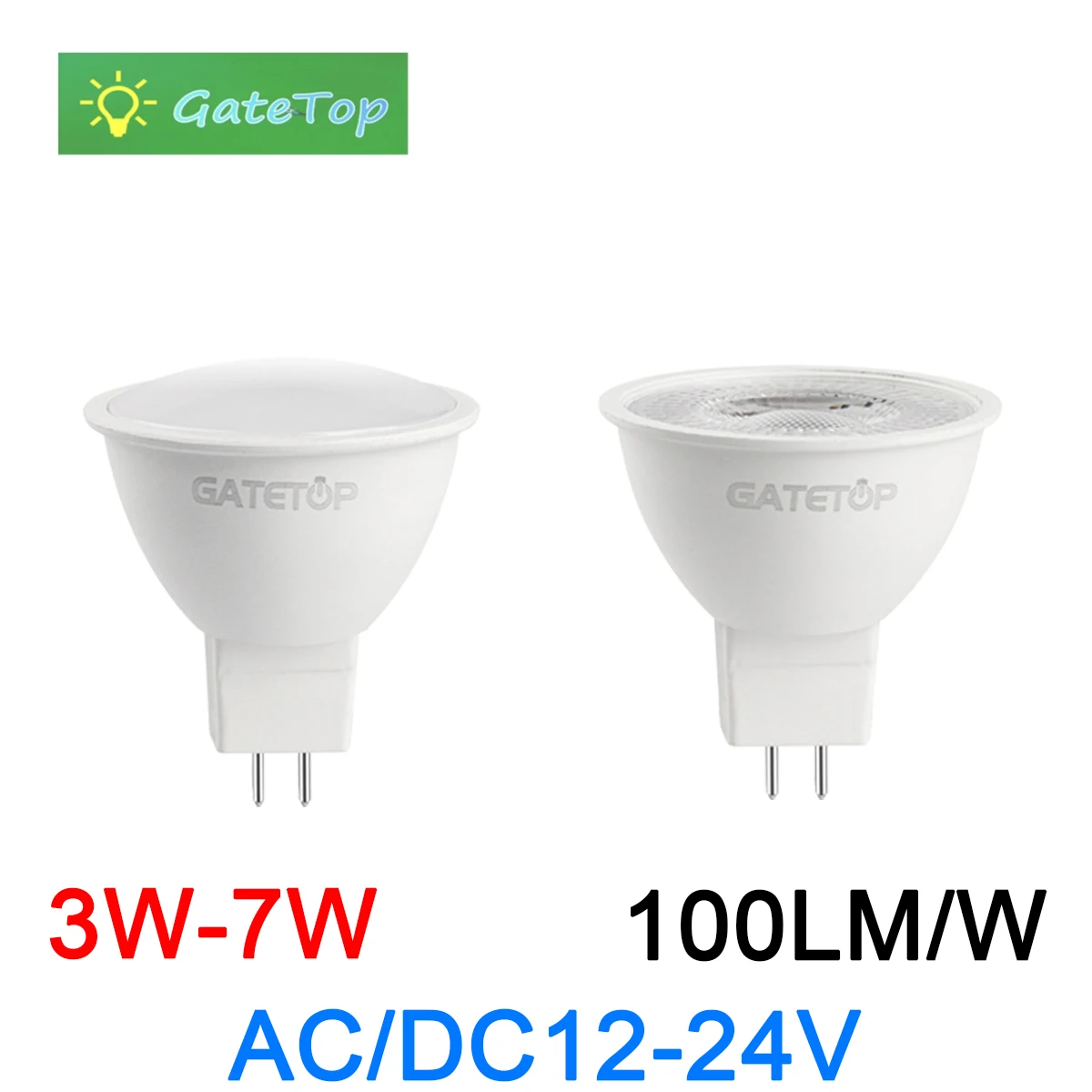 따뜻한 화이트 데이 라이트 LED 라이트 램프, AC/DC12V-24V 스팟 Foco MR16, 3 W-7W, GU 5.3, 홈 데코, 50W 할로겐 스포트라이트 교체