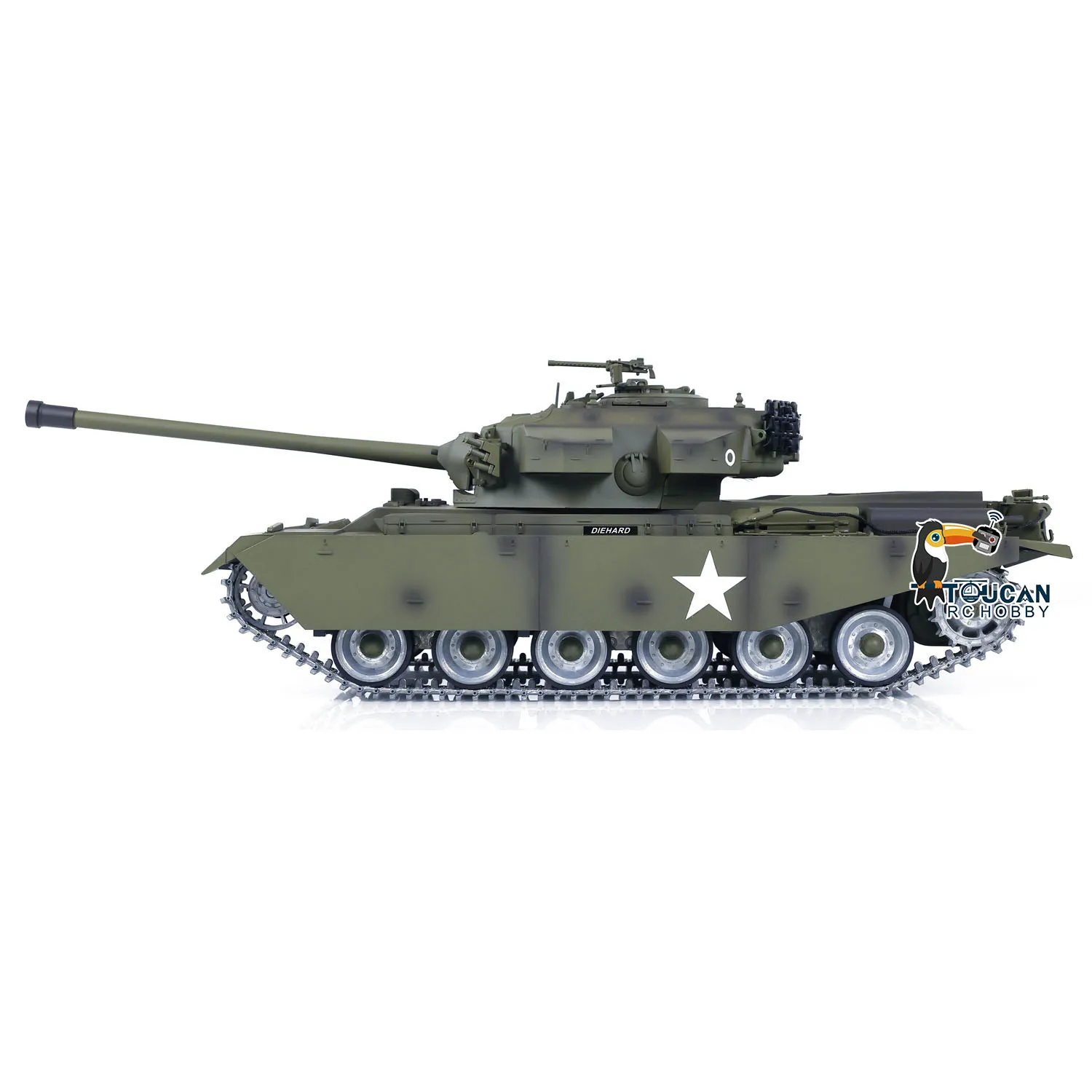 1/16 RC Tank British Centurion MK5 Remote Control Battle Tanks Infrared Battle System Metal Tracks Light Sound Smoke Unit Toy