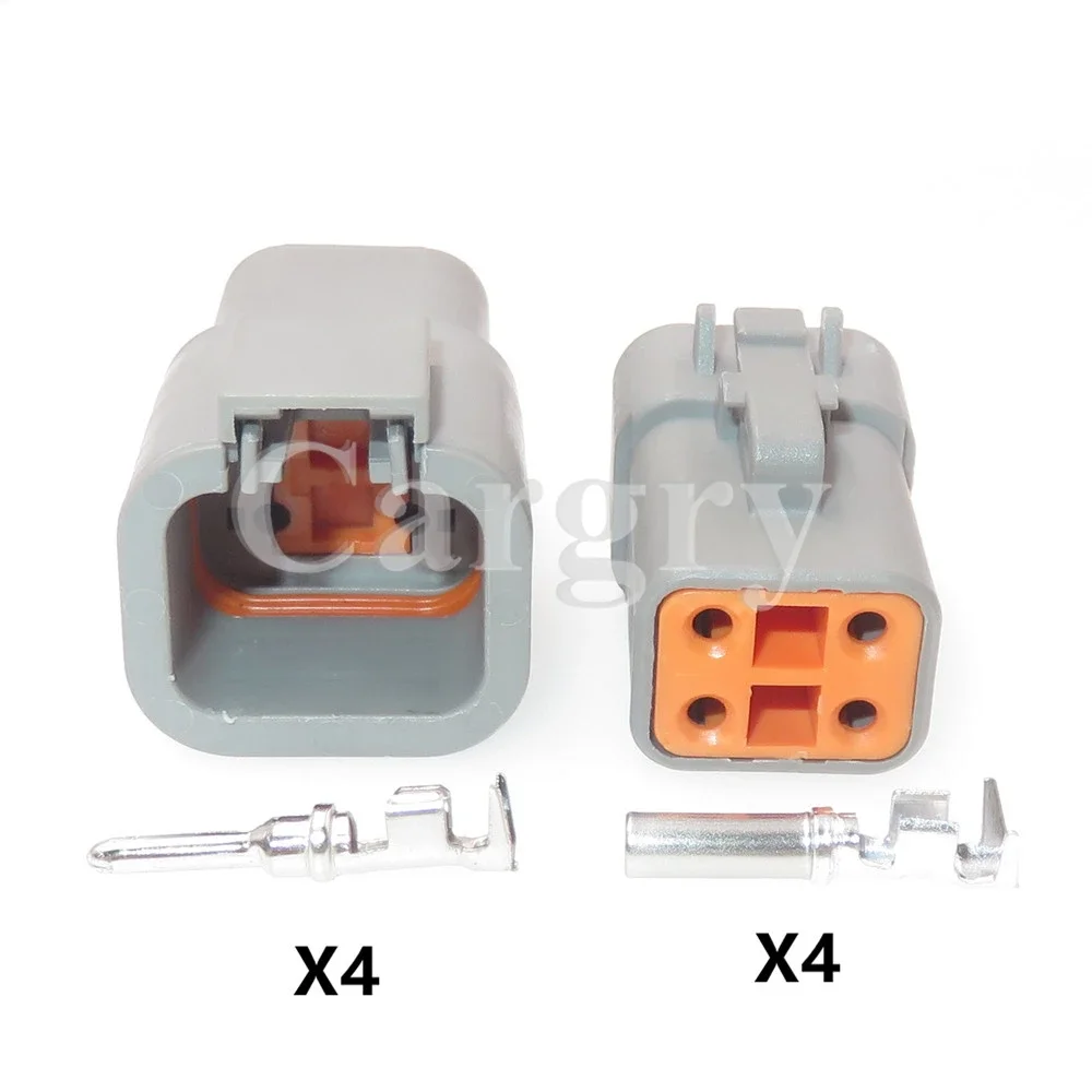 1 Set 4P DTP04-4P DTP06-4S Car Engine Plastic Housing Sealed Plug AC Assembly Automobile Large Current Electric Cable Socket
