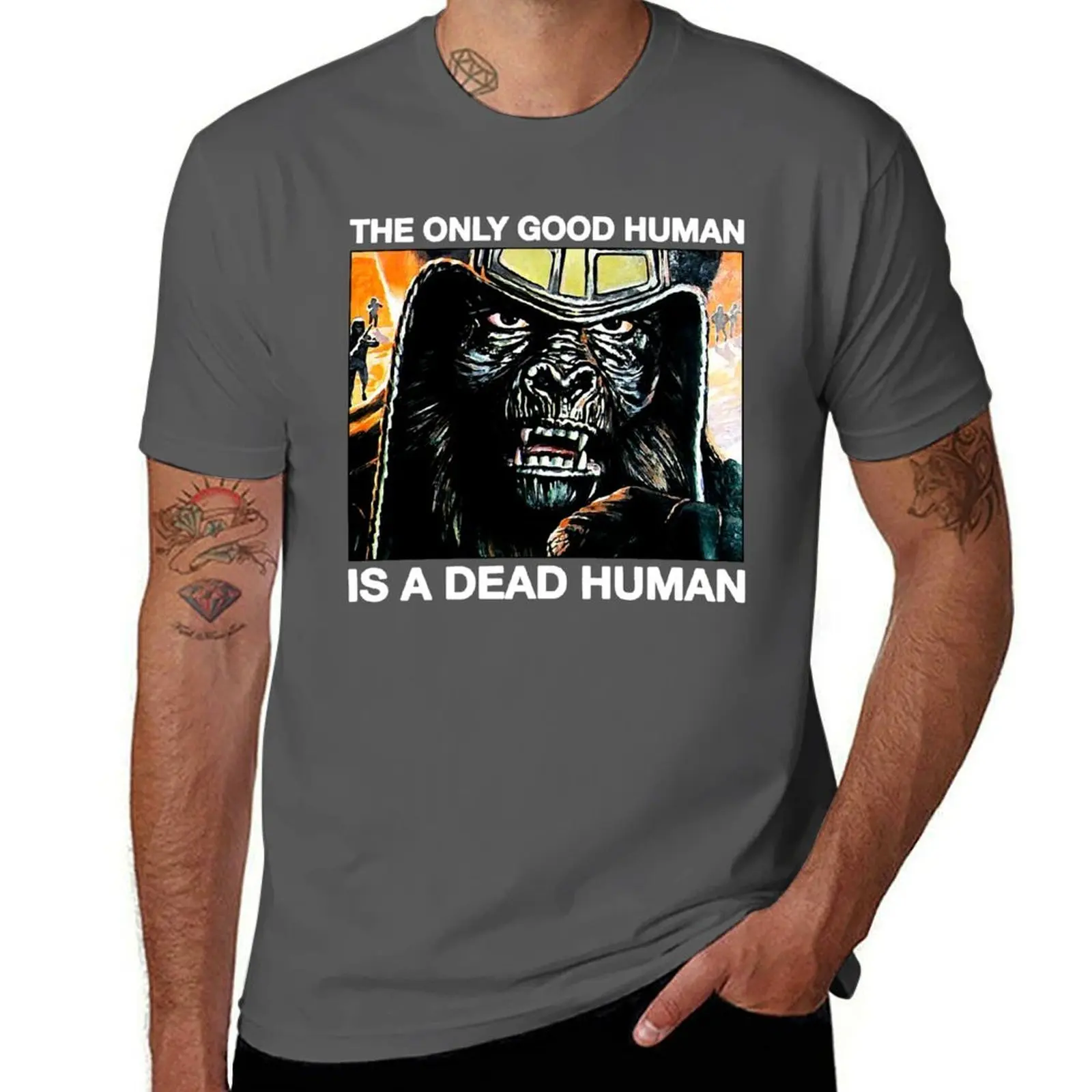 

Only Good Human Is A Dead Human T-Shirt essential t shirt t shirt man luxury T-Shirt