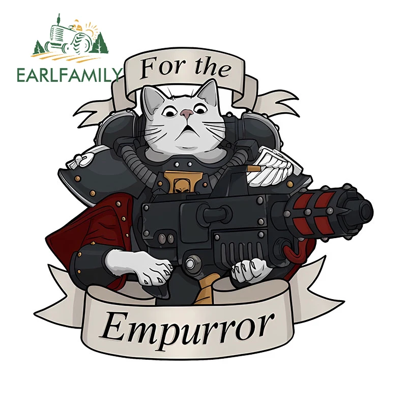 

EARLFAMILY 13cm x 12cm for Battle Cats Metal Car Sticker Amusing Animal Laptop Decal Waterproof Car Door Protector VAN Graphics