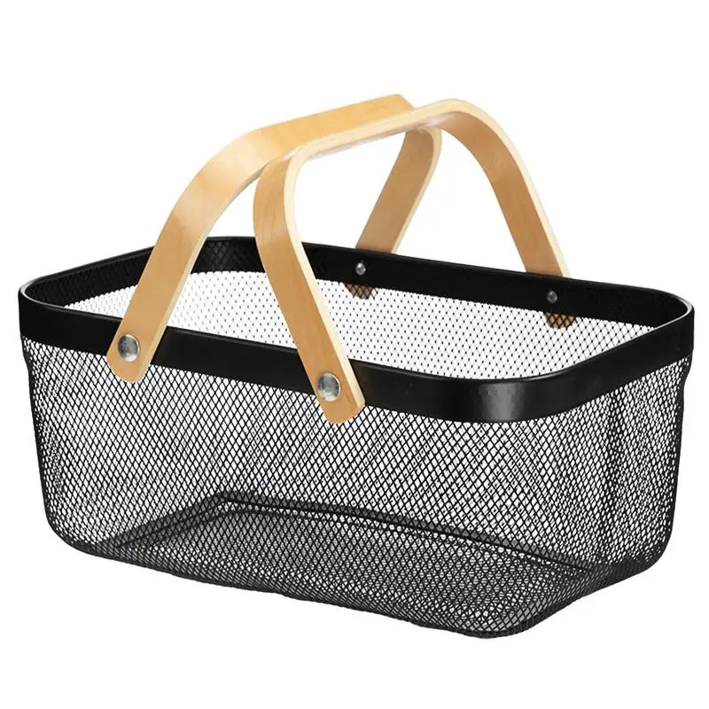 

Rectangle Mesh Storage Basket for Kitchen, Mesh Wire Organizer Bin, Vegetable and Fruit Basket, 15.74x9.84x6.7Inch