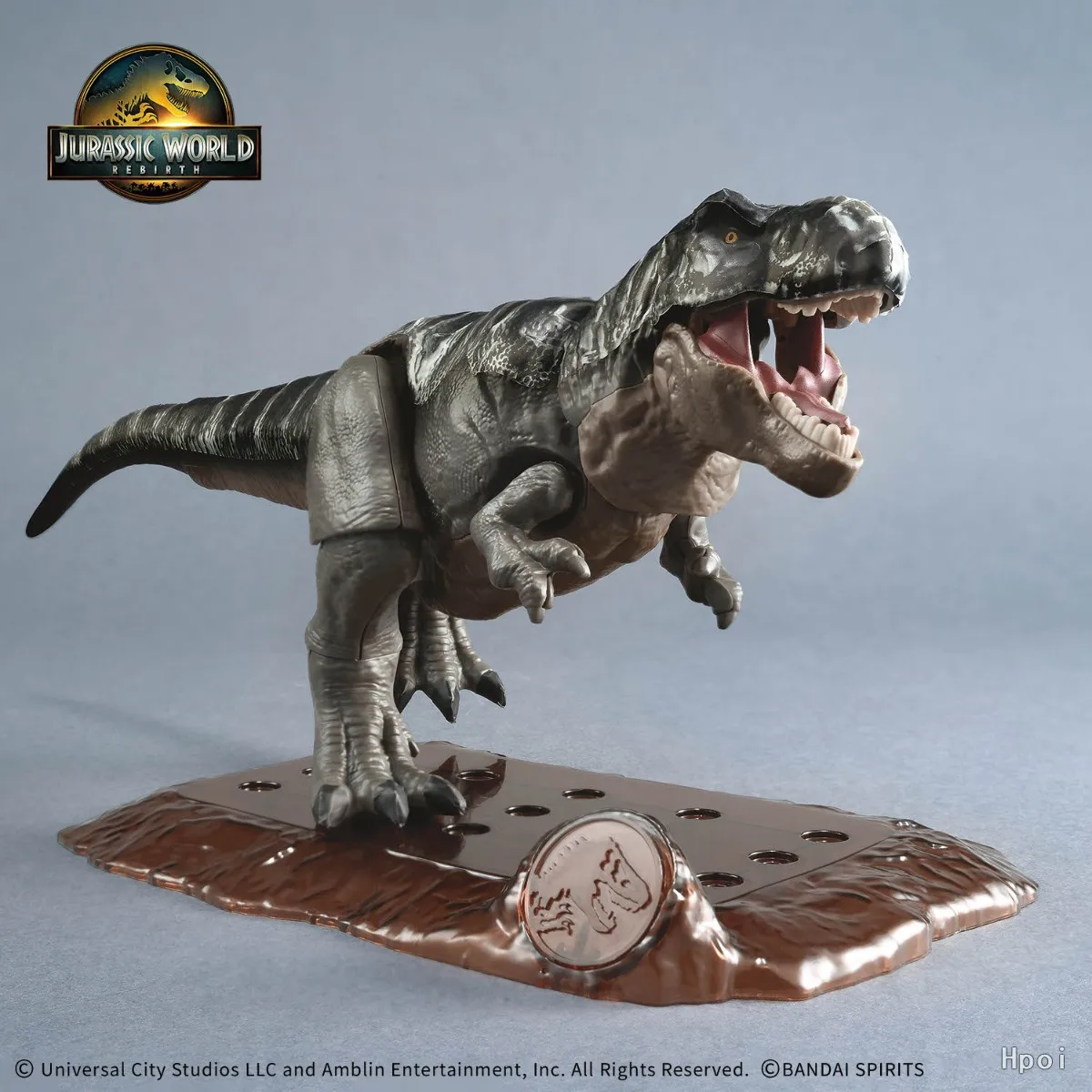 Bandai Original Jurassic World Series T-Rex-Kit de modelo de ensamblaje de dinosaurio coleccionable de primera calidad, regalo de figura de exhibición