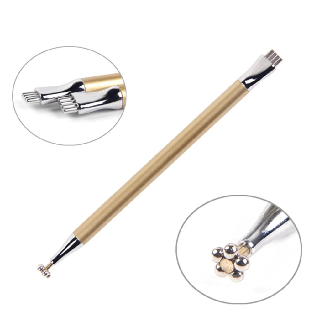 

3Pcs Plumeria Magnetic Nail Art Pens Double Head Easy Use for 3D Cat Eye Gel Polish Nail Magnet Stick for Salon Home Use