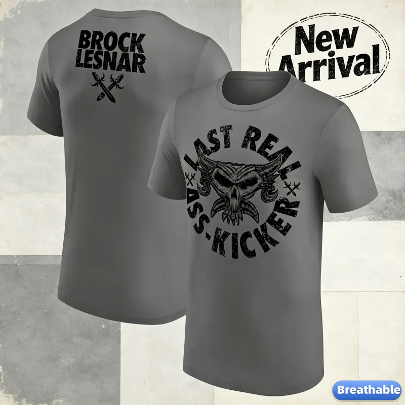 Brock Lesnar HERE COMES THE PAIN Printed T-shirt Men and Women Summer Cotton Y2K Clothing Comfortable Fashion Short Sleeve Tops