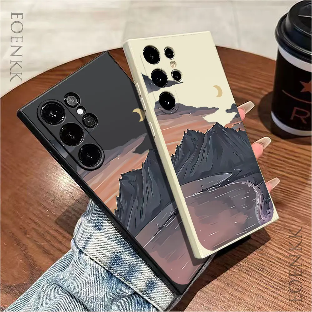 Beautiful Scenery Phone Case For Samsung Galaxy S24 S23 S22 S21 S20 Ultra Plus FE A32 33 34 A52 53 A54 A71 A72 A73 5G Soft Cover