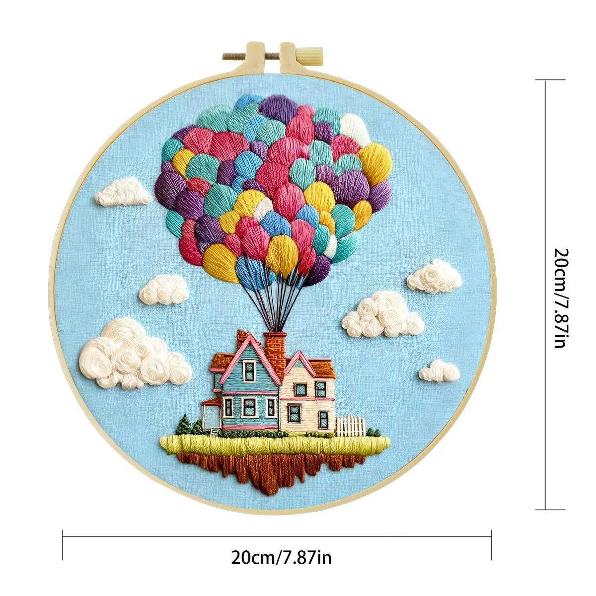 1 Stück 20X20CM/15X15CM 7,87/6,3 Zoll Das Magische Schulbus-Stickerei-Starter-Kit DIY-Kit DIY-Stickerei-Set Handarbeiten Nähkunst – Detail 3