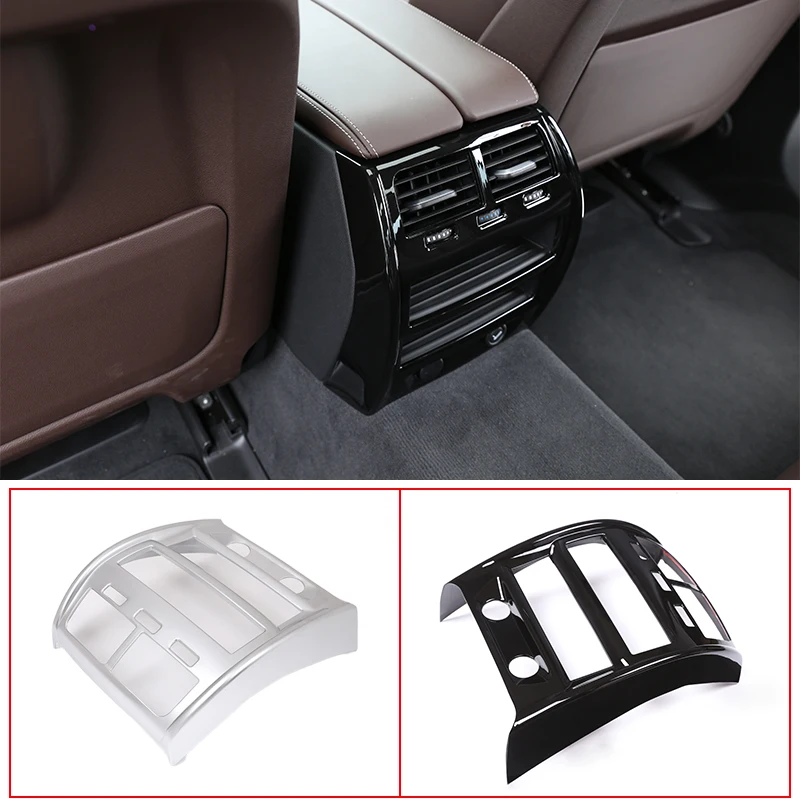 

1 Pcs Car ABS Black/Chrome Rear Row Air Conditioning Vent Frame Cover Trim For BMW New 5 Series G30 2017 2018 Car Accessories