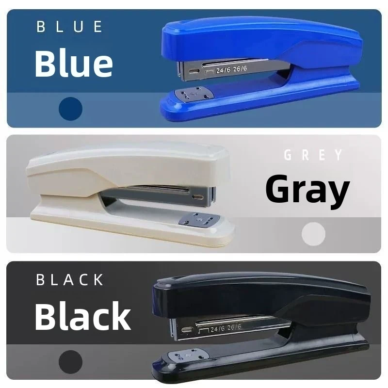 M&G Labor Saving Stapler Random Color With 1000Pcs Staples ABS Non-slip Base Office School Binding Stationery For 50 Sheets