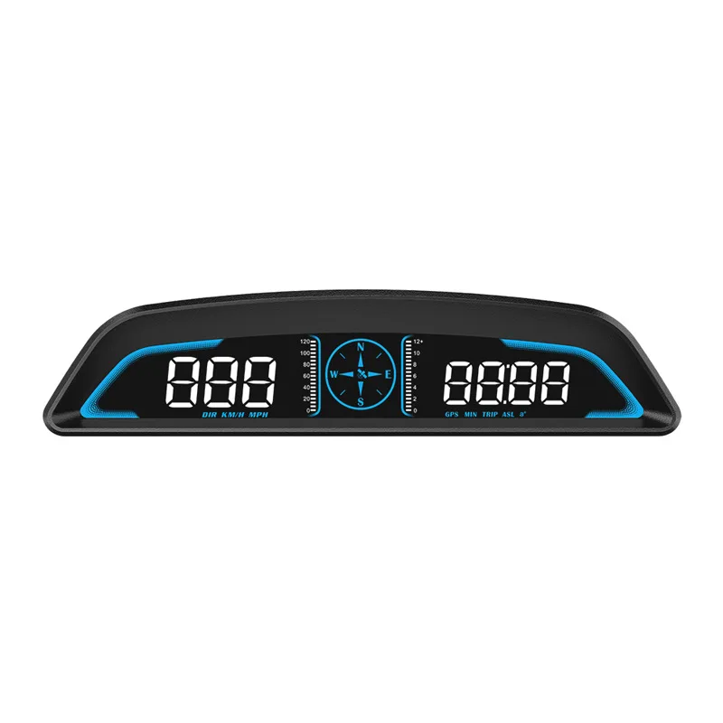 Car Mounted HUD Head Up Display Car High Definition GPS Overspeed Alarm Odometer Universal Digital Tachometer Speedometer