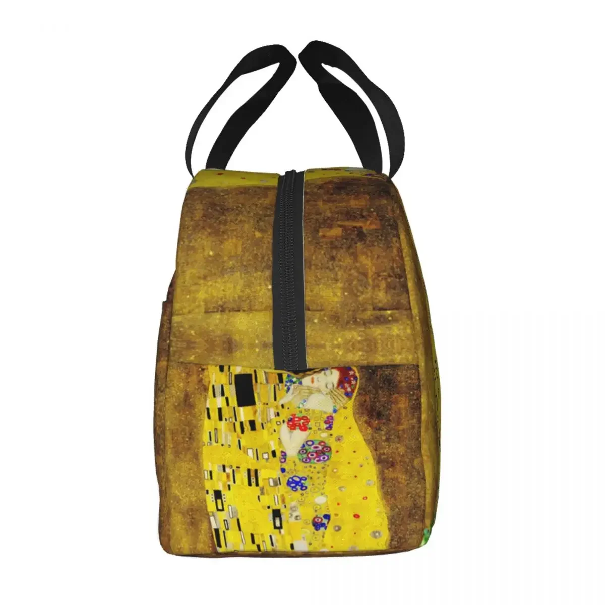 The Kiss By Gustav Klimt Lunch Bag Portable Insulated Cooler Thermal Bento Box For Women Children School Picnic Food Tote Bags