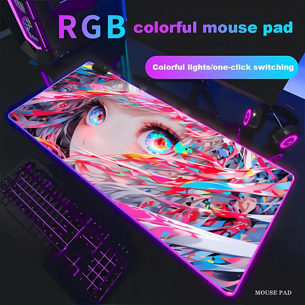 

Коврик для мыши с принтом аниме-персонажей HYBXAXC, нескользящий утолщенный коврик для стола для киберспорта, игр и офиса, креативный дизайн