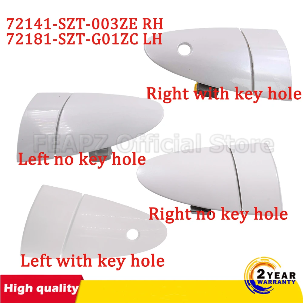 

White Exterior Outer Door Handle Left Or Right For Honda CR-Z CRZ 2011 2012 2013 2014 2015 72141-SZT-G01 72181-SZT-003