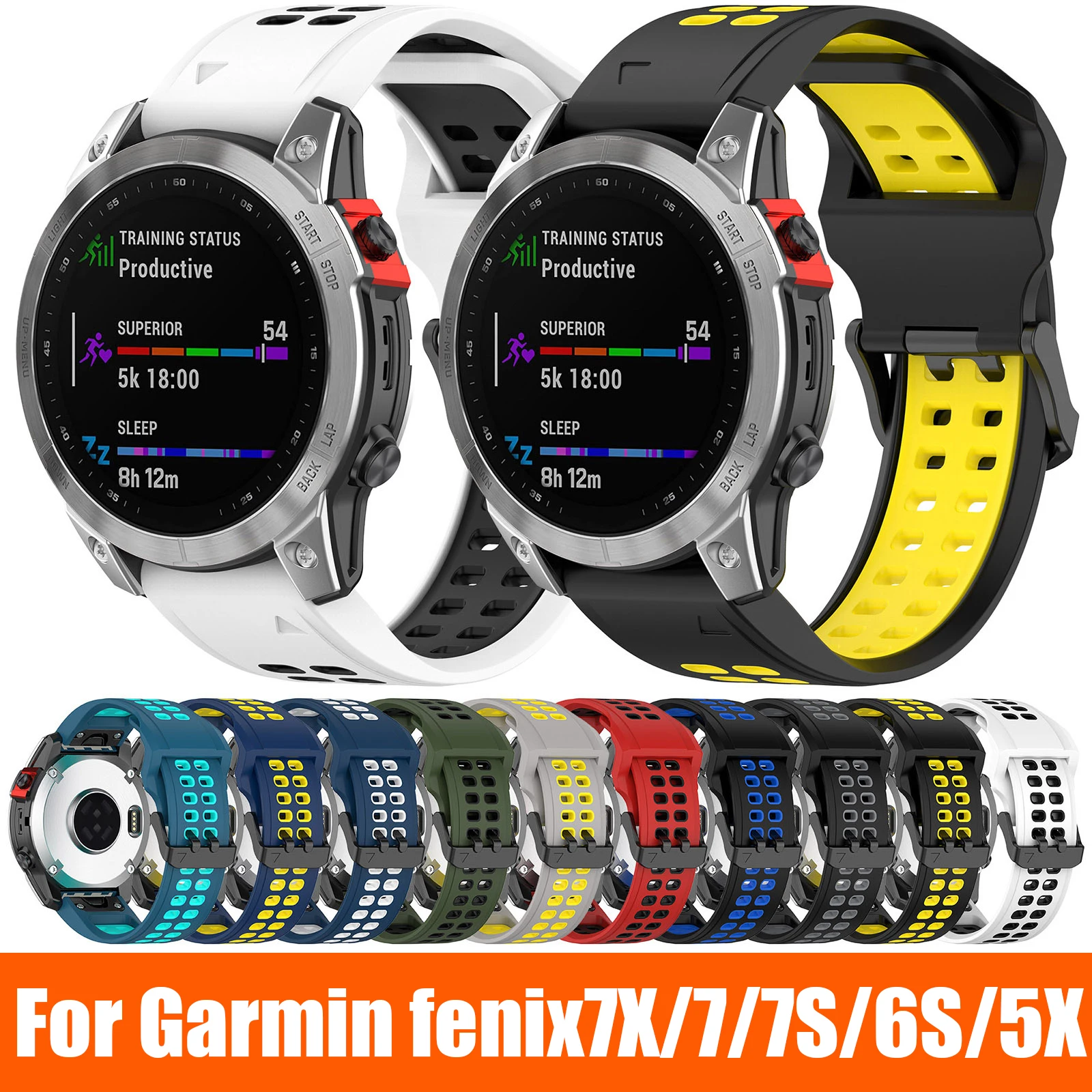 Für Garmin fenix 7X7 7S 6 6X Pro Uhr Band Strap Silikon Armband für fenix 5X 5S Plus 3HR 945 935 Handgelenk 20 22 26mm QuickFit