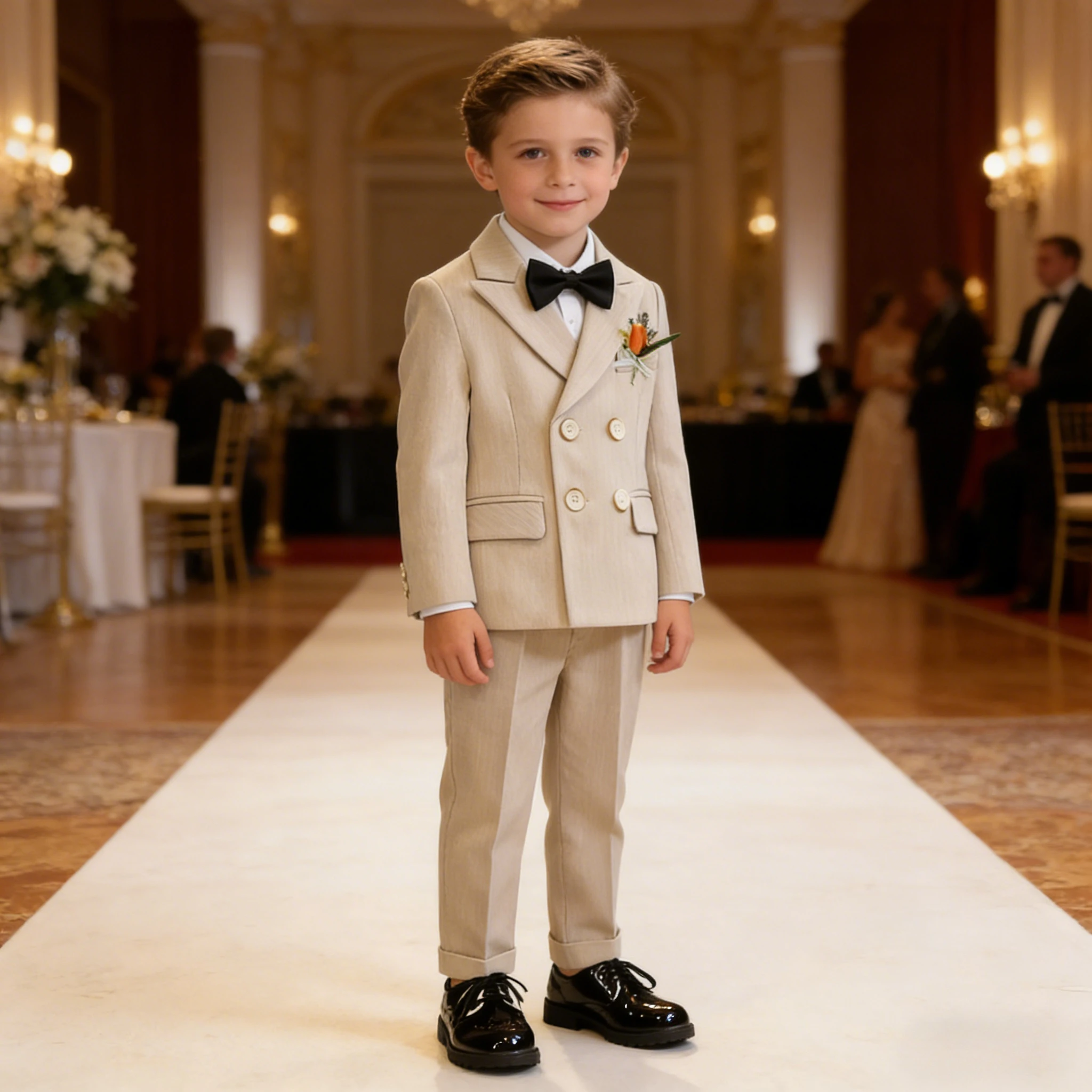 Boys Wedding Suit Handsome Black Tie Blazers Set Childrens Formal Birthday Tuxedo 2 To 12 Years Kids Piano Performance Costume