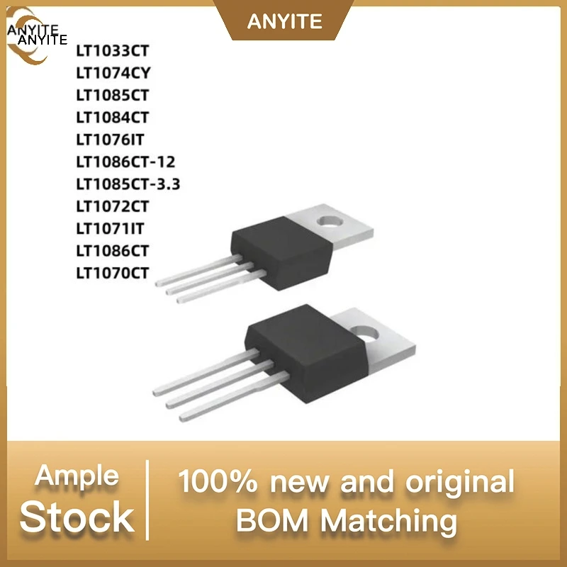 5Pcs/LOT LT1033CT   LT1074CY  LT1085CT  LT1084CT  LT1076IT  LT1086CT-12  LT1085CT-3.3   LT1072CT  LT1071IT  LT1086CT  LT1070CT