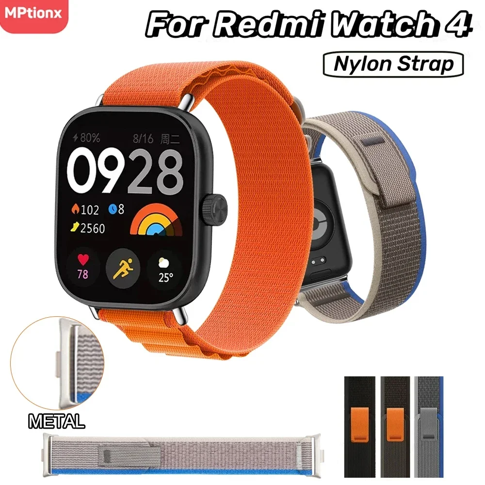 Nylon Loop Strap for Xiaomi Redmi Watch 4 Adjustable Elastic Bracelet Watchband for iWatch Xiaomi Mi Band 8 Pro Band Accessories