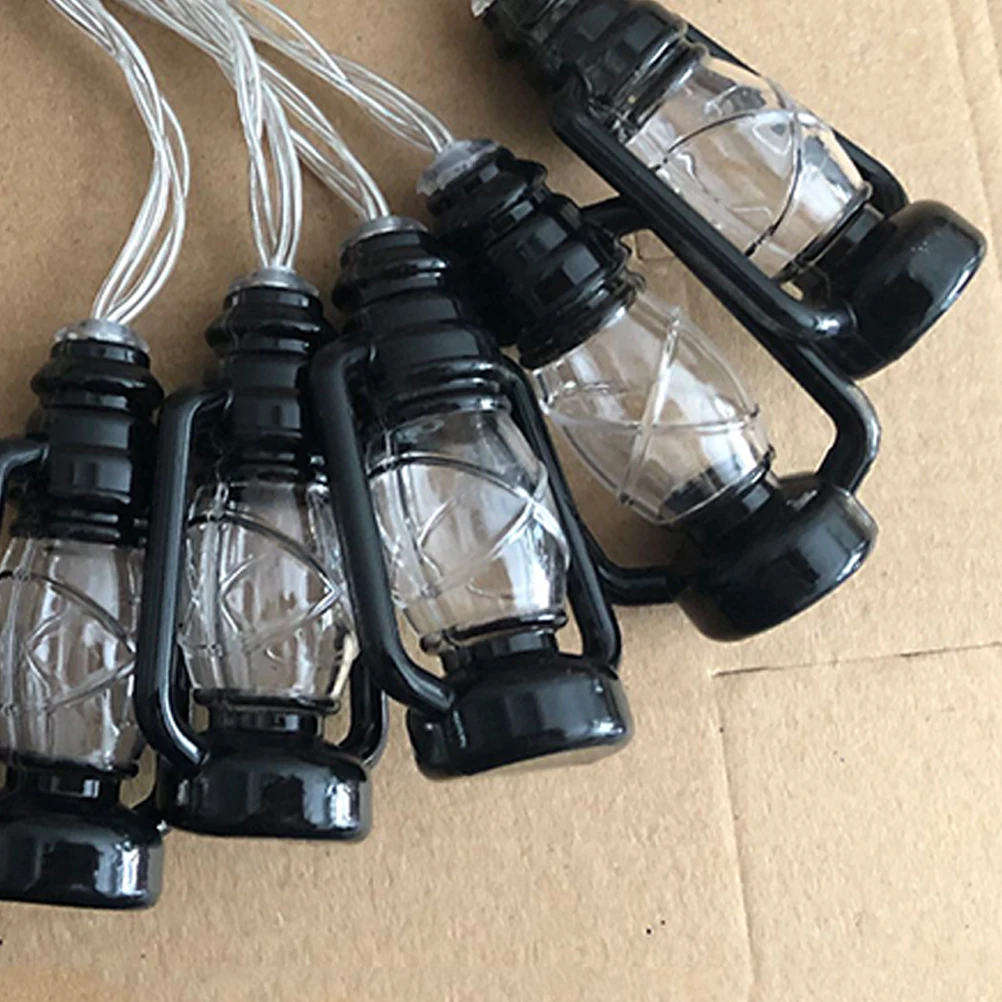 Retro Lantern String Lights 3M Mini Kerosene LED Festive Kerosene Lamp String For Halloween Halloween Christmas KTV