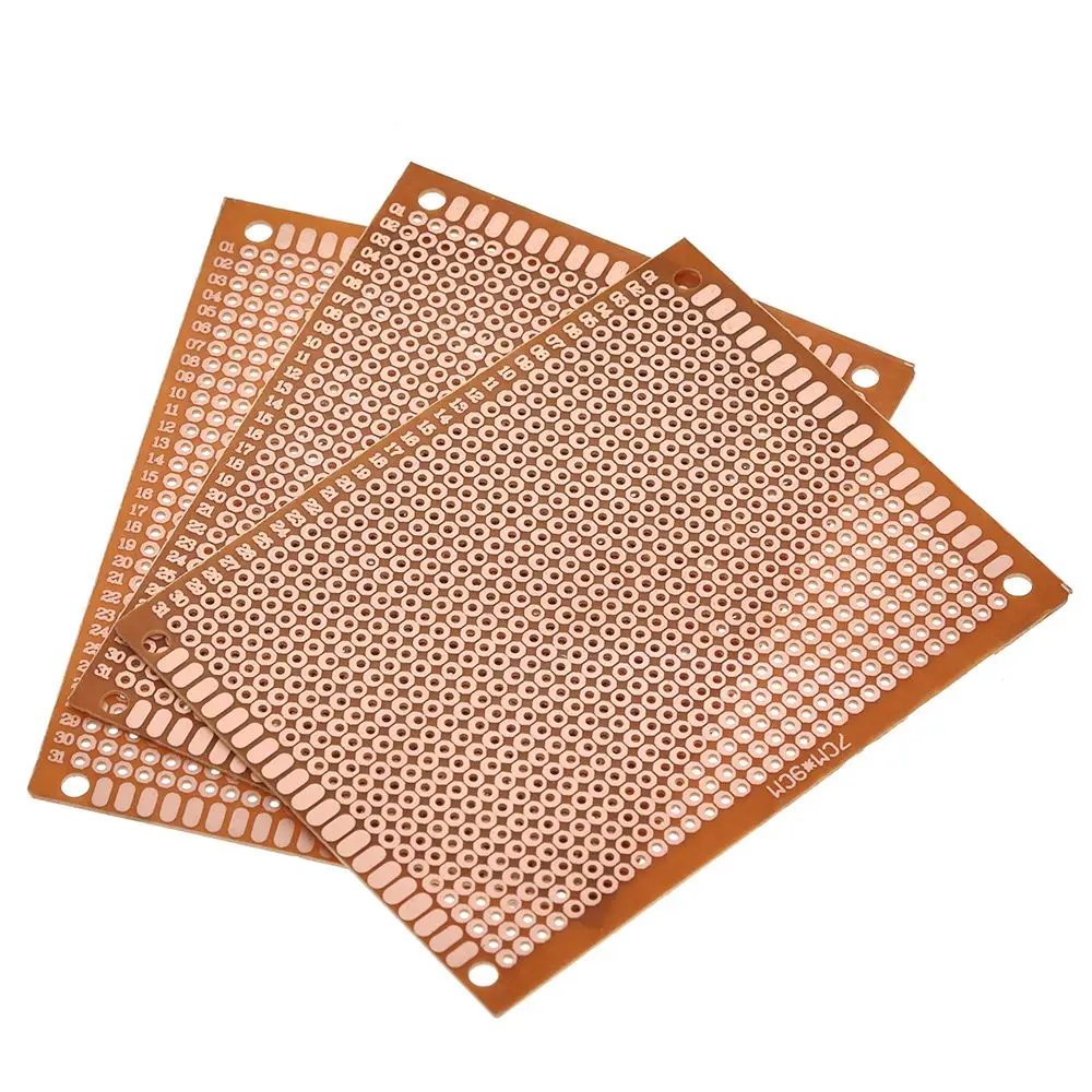 TZT 7x9 7*9cm Single Side Prototype Board Breadboard Universal Board Experimental Bakelite Copper Plate Board Yellow image 6