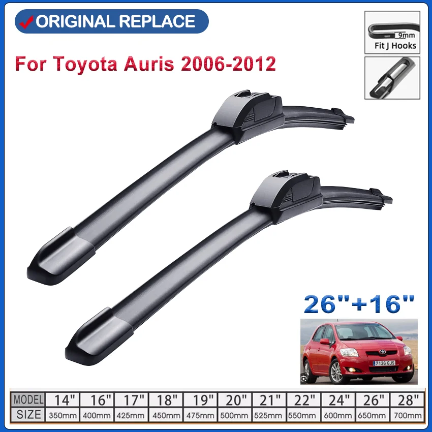 

2pcs For Toyota Auris 2006-2012 Front Windshield Wiper Blades 2007 2008 2011 2012 2013 2014 2016 Windscreen Window Wiper Blaed