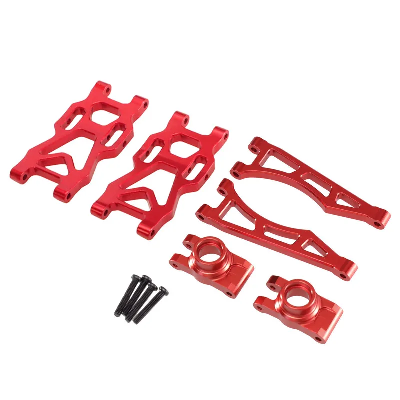 Coche teledirigido SCY1/16 JJRC actualizado con accesorios de metal, que incluye copas de rueda de eje trasero de metal de brazo superior e inferior