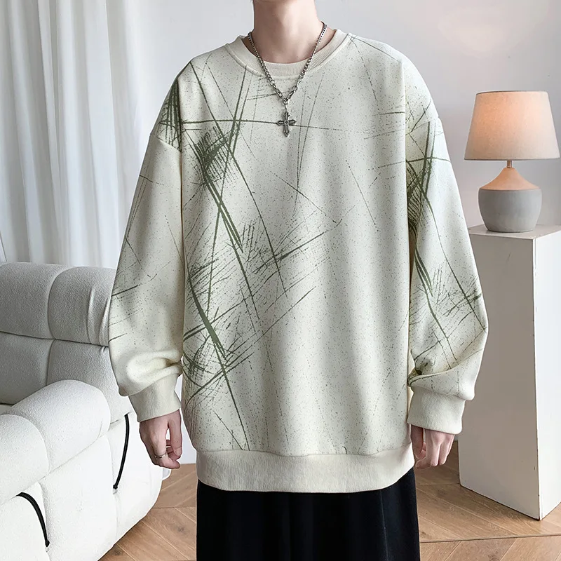 

Мужские толстовки без капюшона в стиле стритвир с вышивкой, художественным декоративным узором, креативным уникальным и неповторимым дизайном, модные.