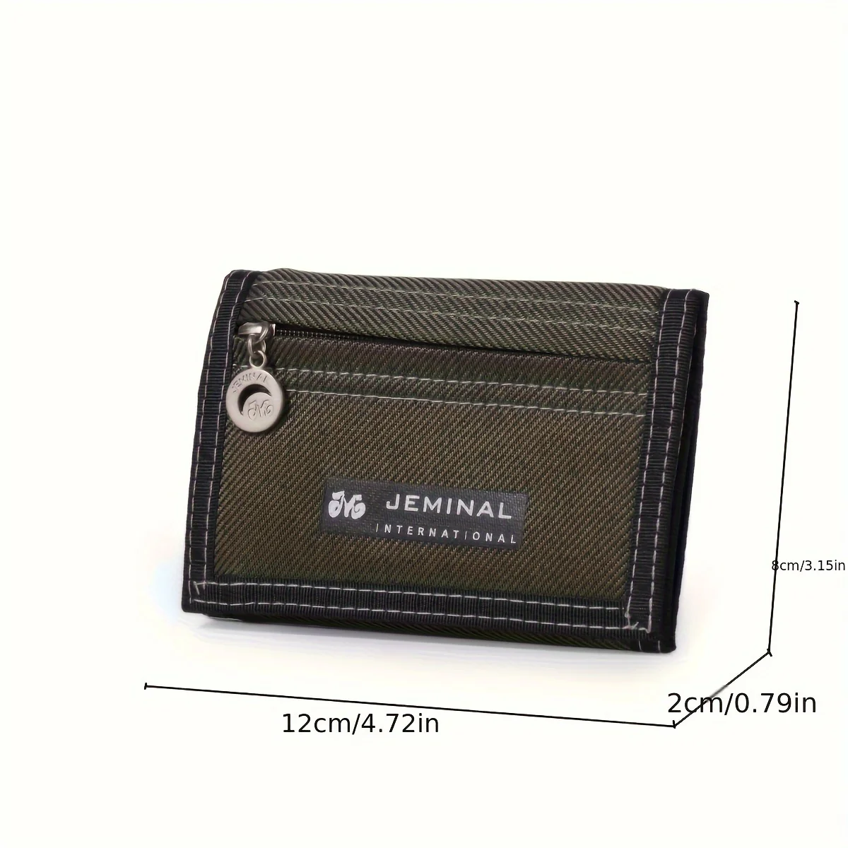 Men's Fashion Wallet Korean Student Popular Classic Canvas Solid Color Men's Wallet Zipper Coin Bag Sports Wallet