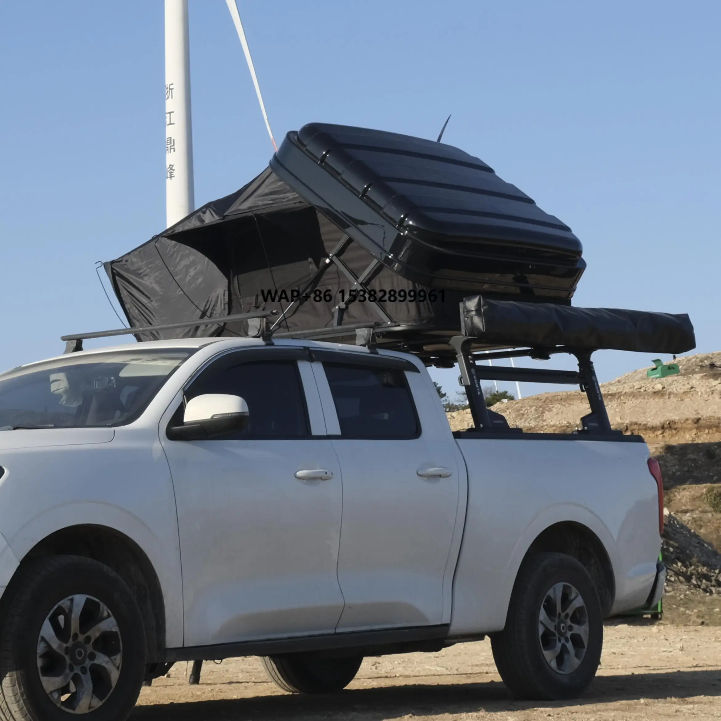 Waterproof Cold-Proof Full-Automatic Roof Tent for SUV/Sedan Oxford Fabric for Outdoor Camping Travel Car-Free Construction