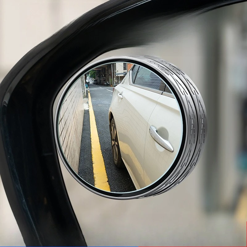 Car Rearview Mirror Suction Cup Small Round Mirror for Cars, 360-Degree Adjustable Wide-Angle Blind Spot Auxiliary Mirror