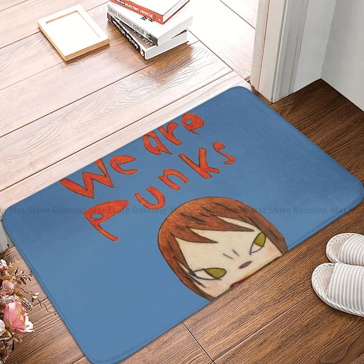 Yoshitomo Nara Non-slip Doormat Living Room Mat We Are Punks Balcony Carpet Entrance Door Rug Bedroom Decorative