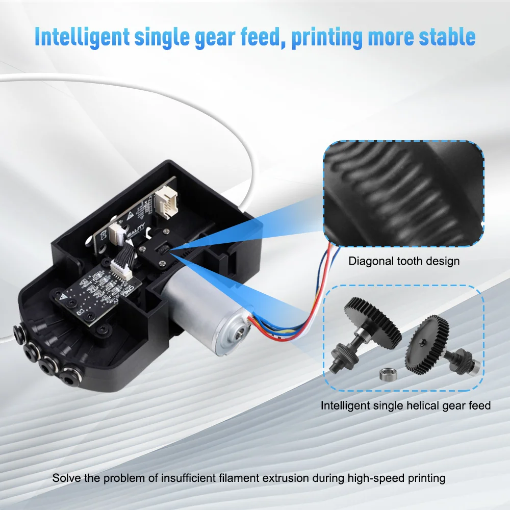 Verbesserte Ausrüstung für Creality K2 Plus Combo Nano-Beschichtung Gehärteter Stahl CFS Fünf-Wege-Antriebsrad Verschleißfeste 3D-Drucker-Teile – Detail 6