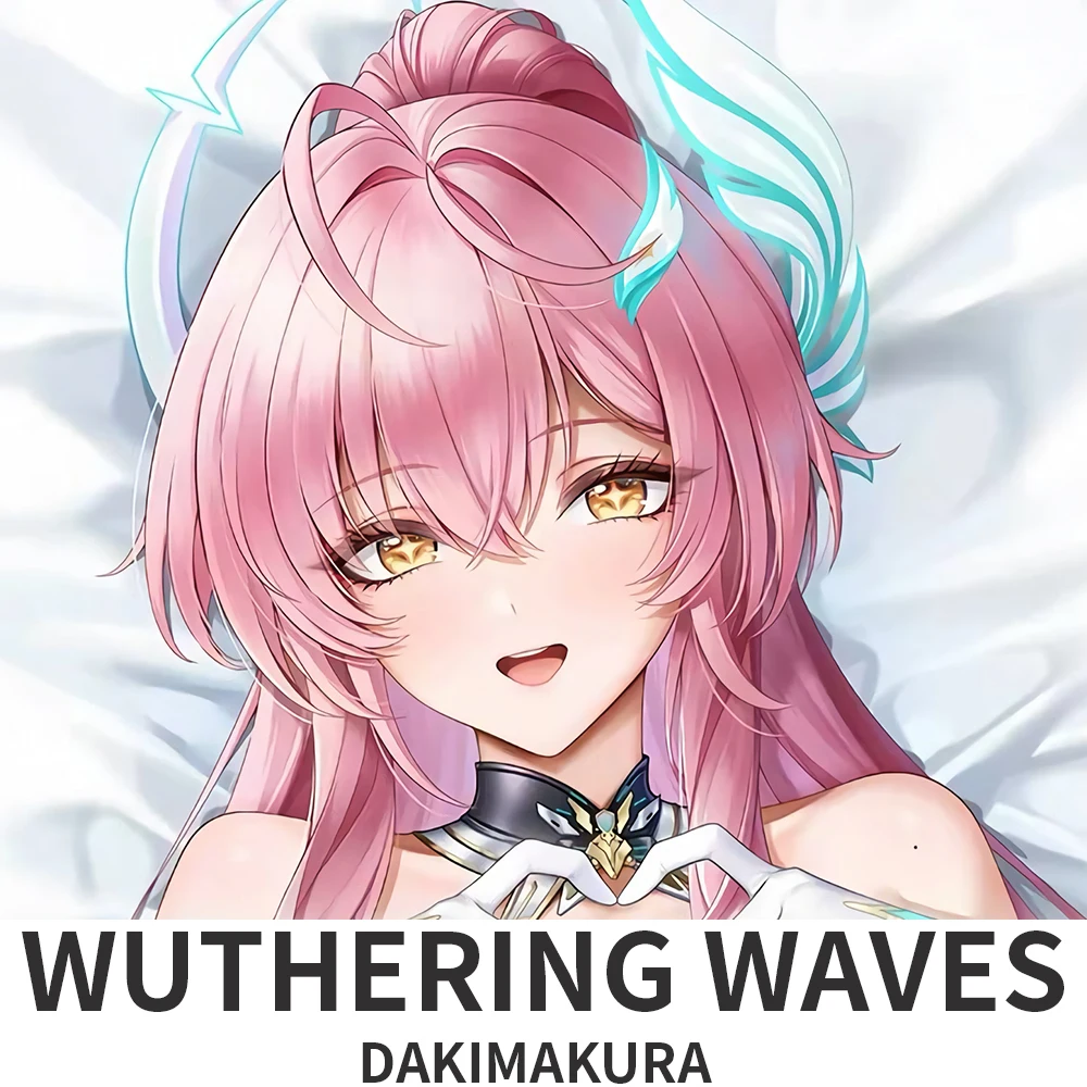 

Dakimakura Wuthering Waves Aemeath Anime Soft Short Plush Pillow Cover Home Decorative pillowcase