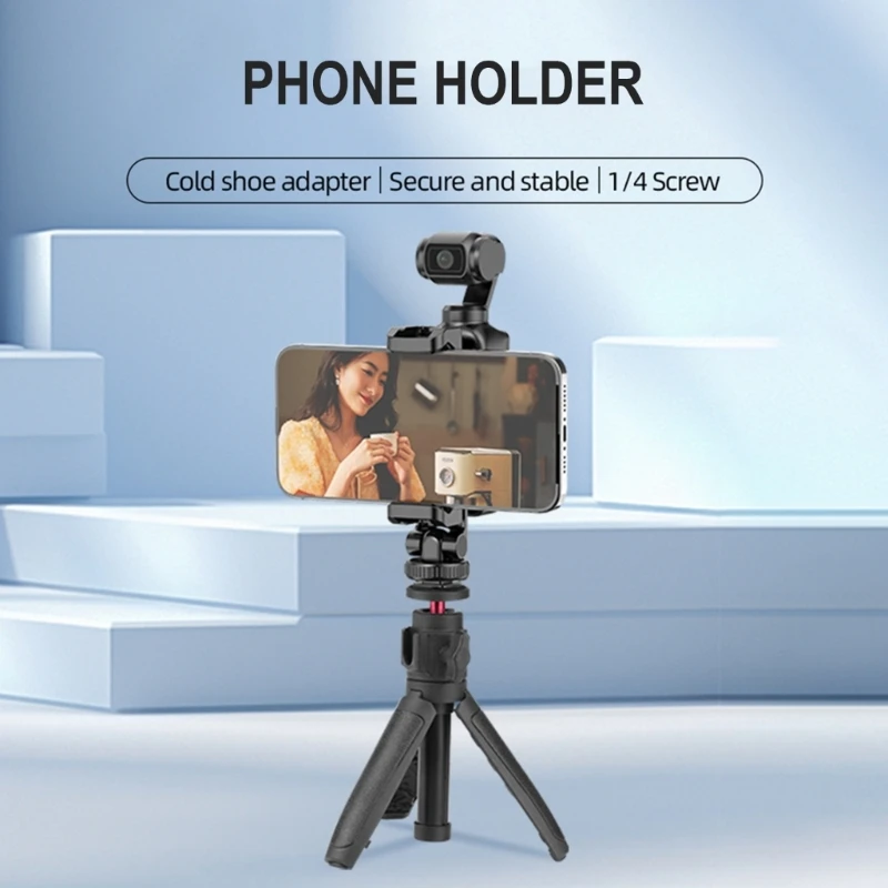 A9LC Adjustable Smartphone Bracket Stand Holder Mount for Pocket 3 Gimbal Camera